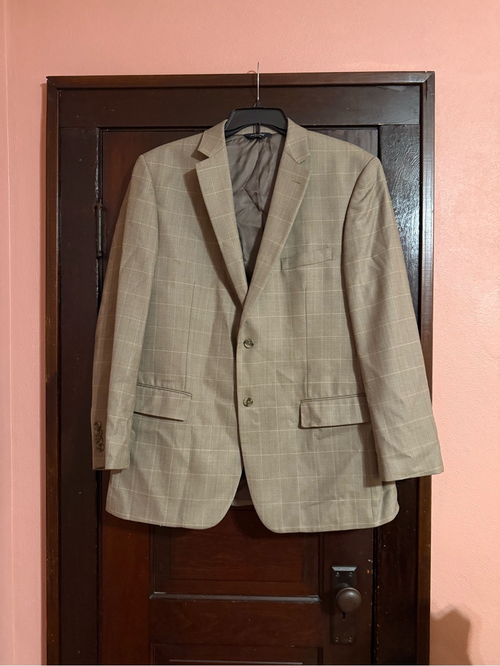 Joseph & Feiss Tan Plaid Sport Coat